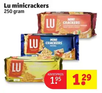 Kruidvat Lu minicrackers 250g aanbieding