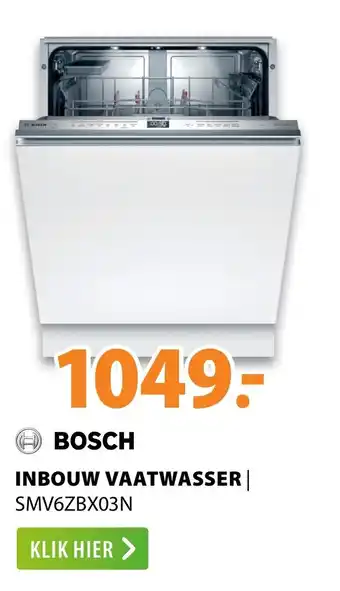 Expert Bosch inbouw vaatwasser SMV6ZBX03N aanbieding