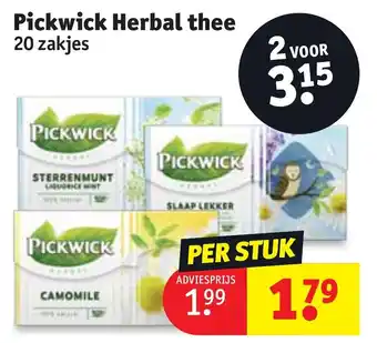 Kruidvat Pickwick herbal thee aanbieding