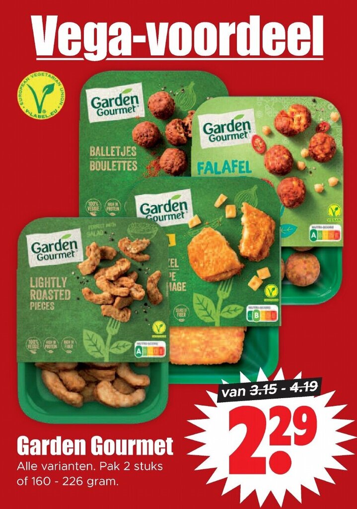 Garden gourmet 160226g aanbieding bij Dirk