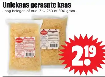 Dirk Uniekaas geraspte kaas 250g aanbieding