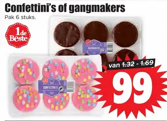 Dirk Confettini's of gangmakers aanbieding