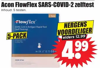 Dirk Acon Flowflex SARS-Covid-2 zelftest aanbieding