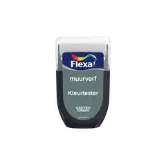 Praxis Flexa strak op de muur muurverf tester greyed green 30ml aanbieding