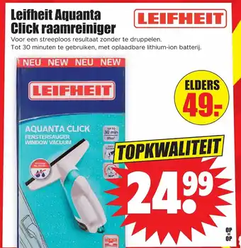 Dirk Leifheit aquanta click raamreiniger aanbieding