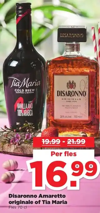 PLUS Disaronno amaretto originale of tia maria 70cl aanbieding