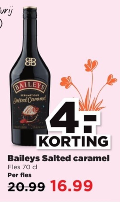 Baileys salted caramel 70cl aanbieding bij PLUS