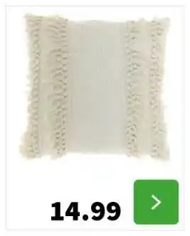 Intratuin Unique living sierkussen saba beige 45 x 45 x 10 cm aanbieding