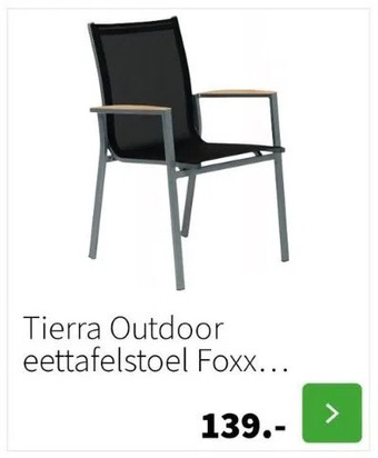 Intratuin Tierra outdoor eettafelstoel foxx antraciet aanbieding