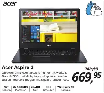 It's Amazing ACER Aspire 3 17" aanbieding