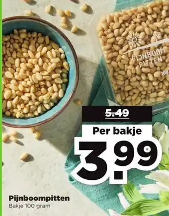 PLUS Pijnboompitten 100g aanbieding