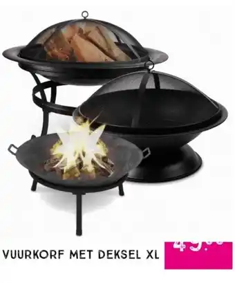 Xenos Vuurkorf met deksel XL aanbieding