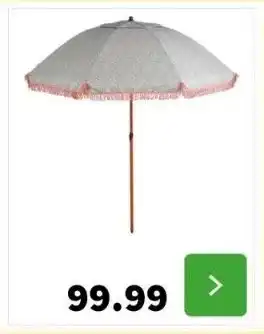 Intratuin In the mood collection parasol siggy grijs uv400 d 220 h 215 cm aanbieding