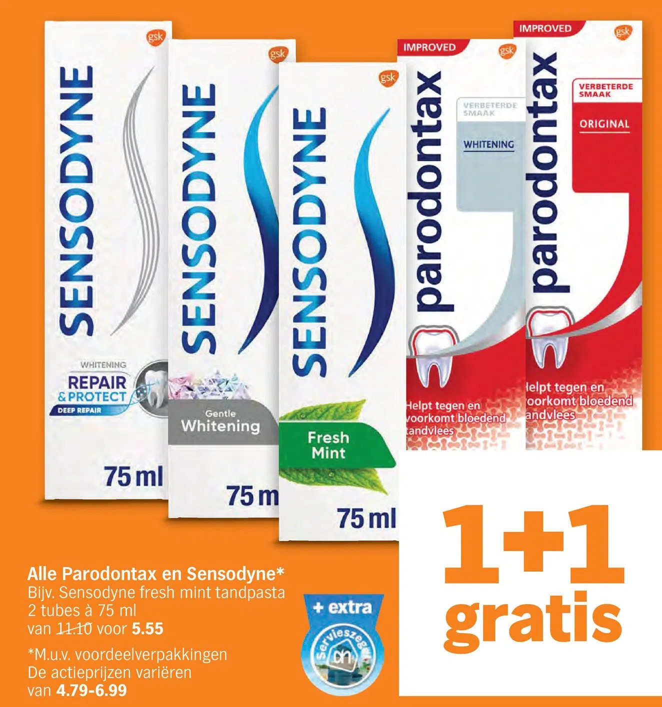 Alle parodontax en sensodyne* aanbieding bij Albert Heijn