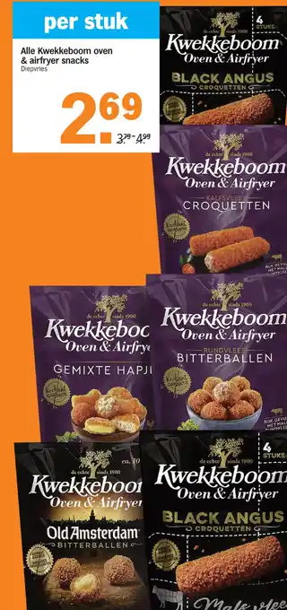 Albert Heijn Alle kwekkeboom oven & airfryer snacks diepvries aanbieding