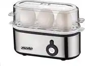 Bol.com Mesko ms 4485 - eierkoker 3 eieren 210 w zwart zilver transparant aanbieding