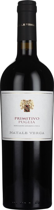 Drankdozijn Natale verga puglia primitivo 75cl aanbieding