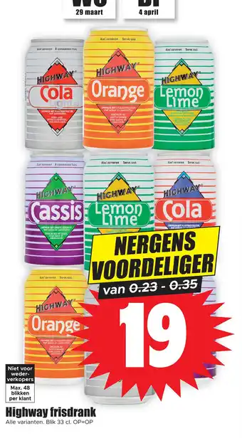 Dirk Highway frisdrank aanbieding