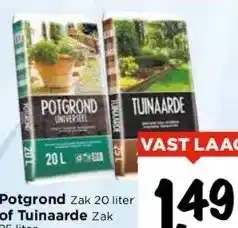 Vomar Voordeelmarkt Potgrond zak 20 liter of tuinaarde zak aanbieding