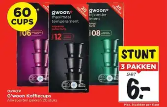 Vomar Voordeelmarkt G'woon koffiecups aanbieding