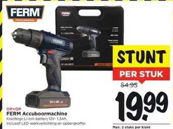 Vomar Voordeelmarkt Ferm accuboormachine aanbieding