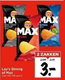 Vomar Voordeelmarkt Lay's strong of max zak 140-185 gram aanbieding