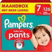 Bol.com Pampers baby-dry pants - maat 7 (17kg+) - 126 luierbroekjes - maandbox aanbieding