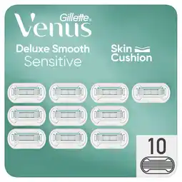 Bol.com Gillette venus deluxe smooth sensitive - 10 scheermesjes - voor een gladde scheerbeurt aanbieding