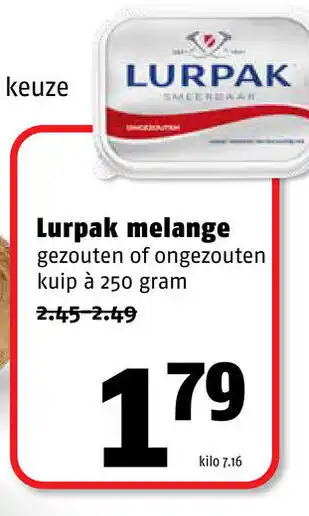 Poiesz Lurpak melange 250 gr aanbieding