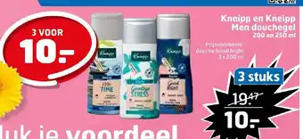 Trekpleister Kneipp en kneipp men douchegel 200ml aanbieding