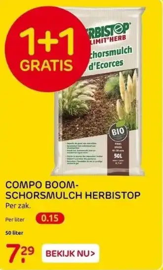 Praxis Compo boomschorsmulch herbistop aanbieding