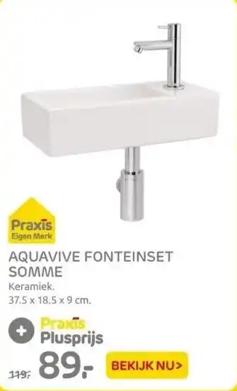 Praxis Aquavive fonteinset somme keramiek. aanbieding