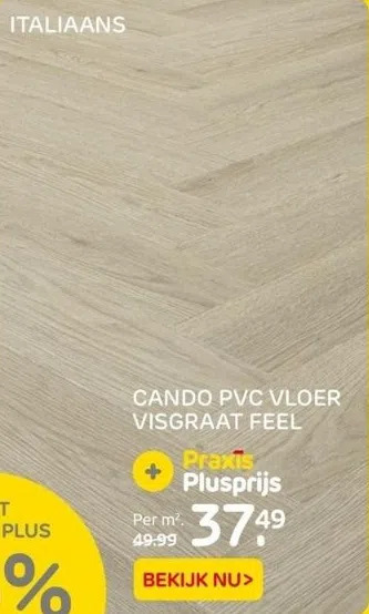 Praxis Cando pvc vloer visgraat feel aanbieding