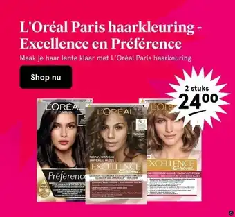 Etos L'oréal paris haarkleuring - excellence en préférence aanbieding