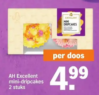 Albert Heijn AH excellent mini-dripcakes 2 stuks aanbieding