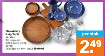 Albert Heijn Strawberry & applepie servies aanbieding