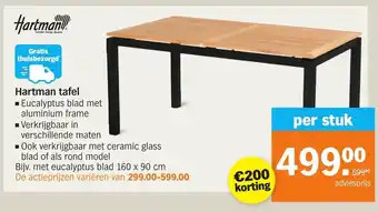 Albert Heijn Hartman tafel aanbieding