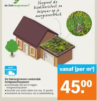 Albert Heijn De dakvergroeners sedumdak lichtgewichtsysteem aanbieding