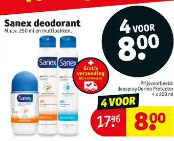 Kruidvat Sanex deodorant aanbieding