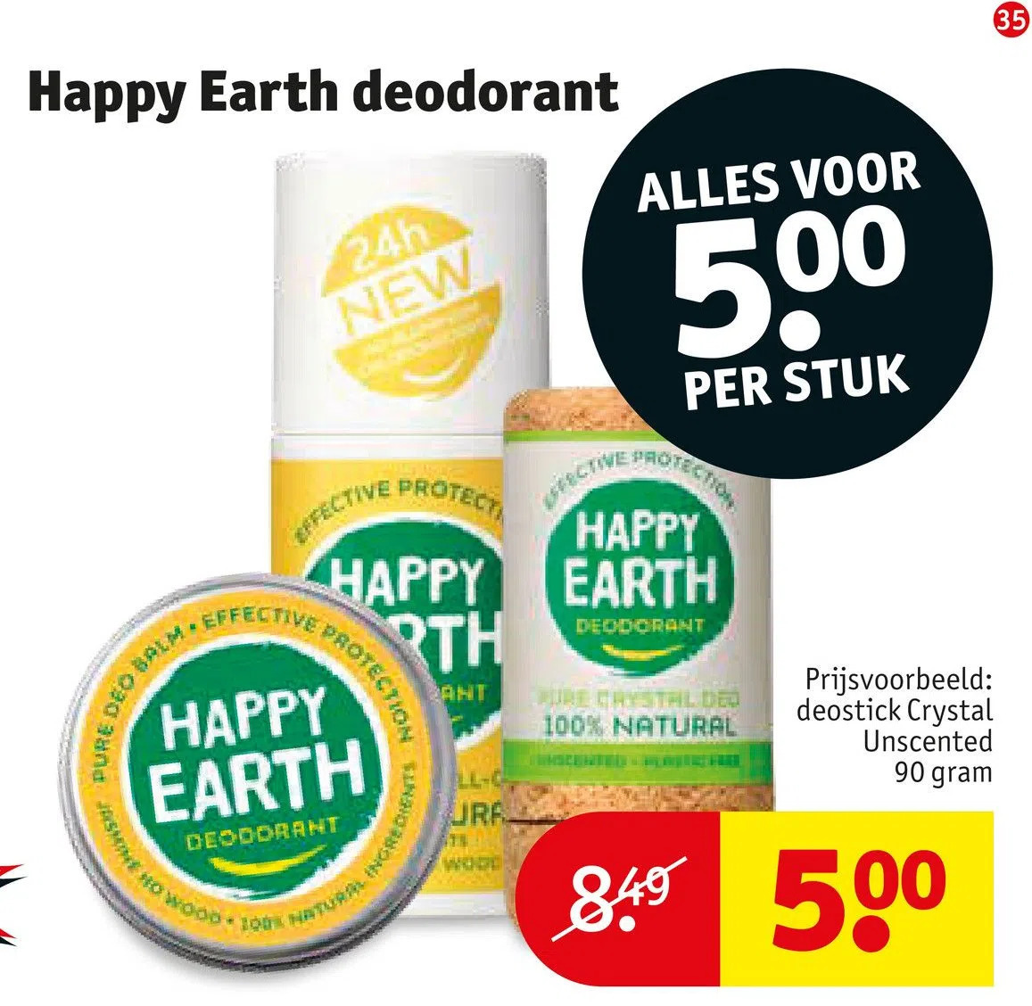 Happy earth deodorant aanbieding bij Kruidvat