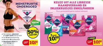 Kruidvat Keuze uit alle libresse maandverband en inlegkruisjes enkelpakken aanbieding