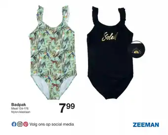 Zeeman Badpak maat 134-176 aanbieding