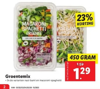 Lidl Groentemix aanbieding