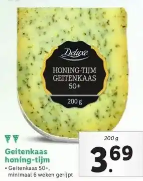 Lidl Geitenkaas honing-tijm aanbieding