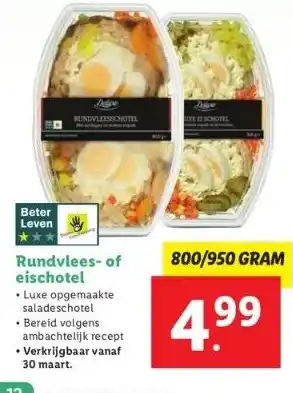 Lidl Rundvlees- of eischotel aanbieding