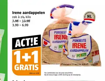 Poiesz Irene aardappelen 2/4 kilo aanbieding