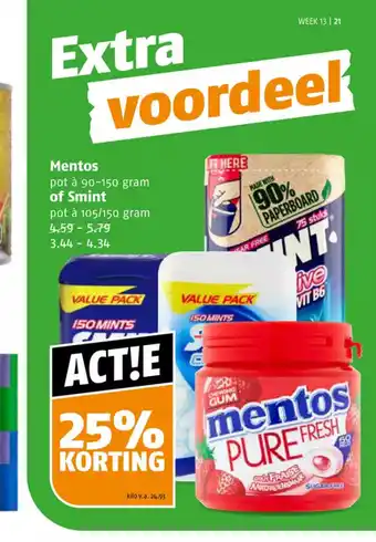 Poiesz Mentos of Smint aanbieding