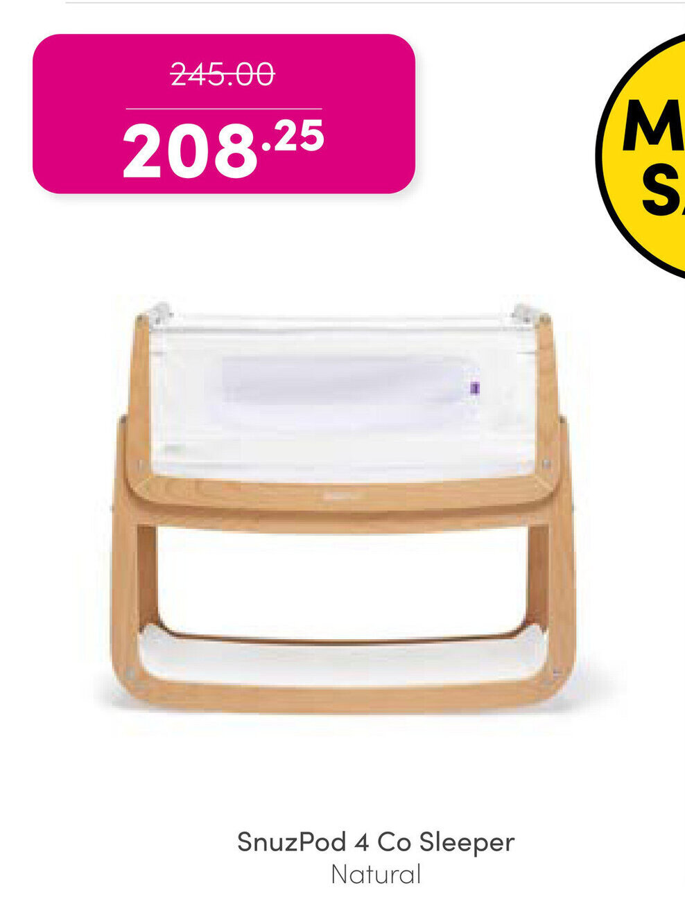 Snuzpod 4 co sleeper natural aanbieding bij Baby & Tiener
