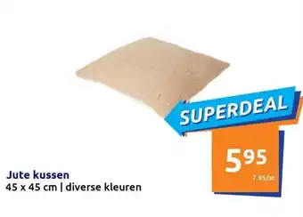 Action Jute kussen aanbieding