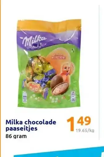 Action Milka chocolade paaseitjes aanbieding